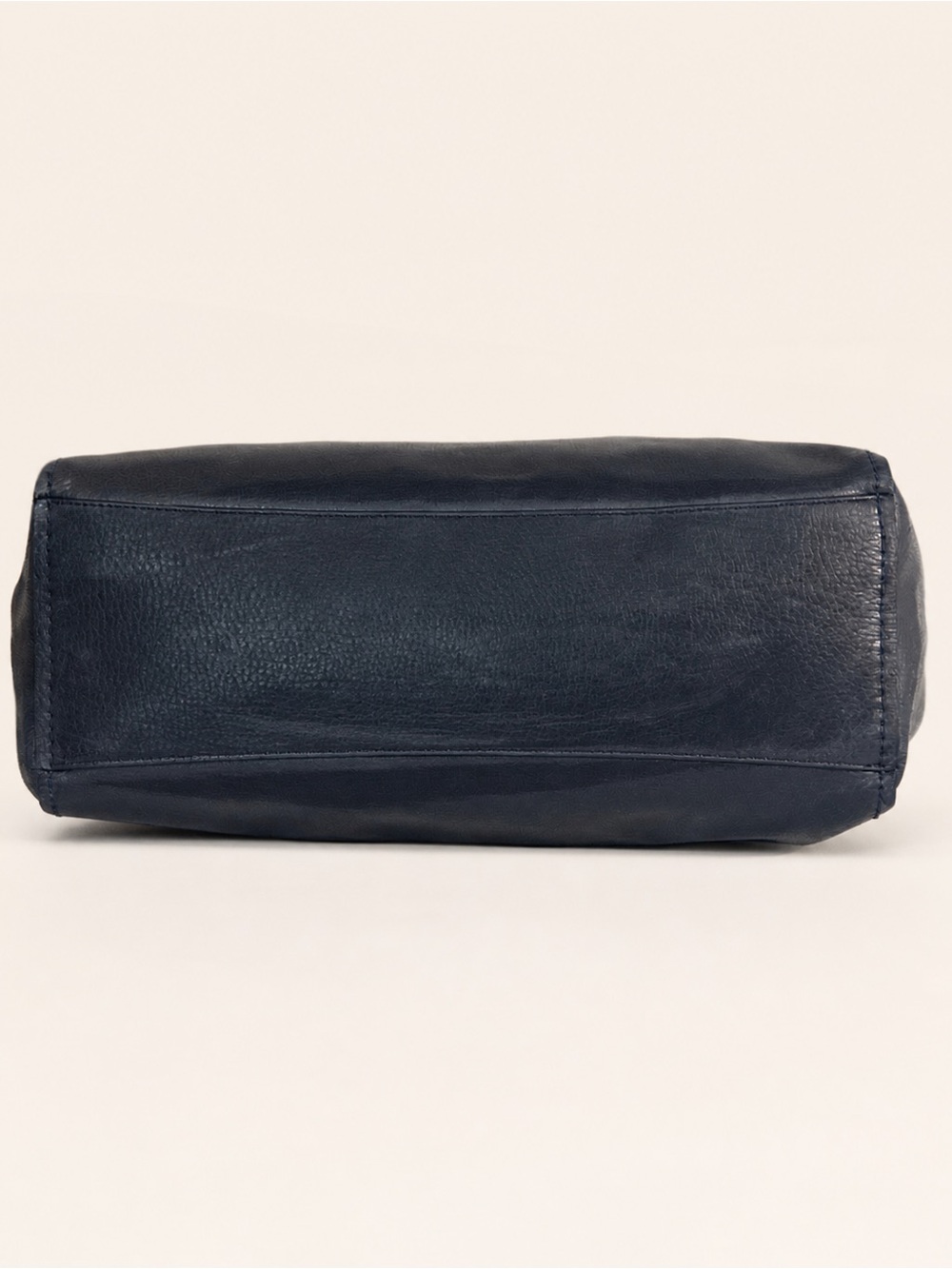 Coach Derby Tote Pebbled Leather Navy Blue Shoulder Bag - Picture 5 of 9